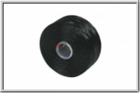 S-Lon, Size D, Beading Thread, F�delgarn, black, 1 Spule